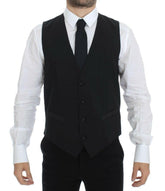 Dolce & Gabbana Black Wool Silk Stretch Dress Vest Blazer -  Vests for Men Suits -  Dolce & Gabbana.
